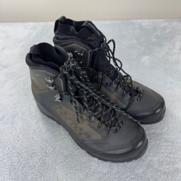 Arc'teryx Black and Brown Hiking Mens Boots Size 8 US - Picture 1 of 5